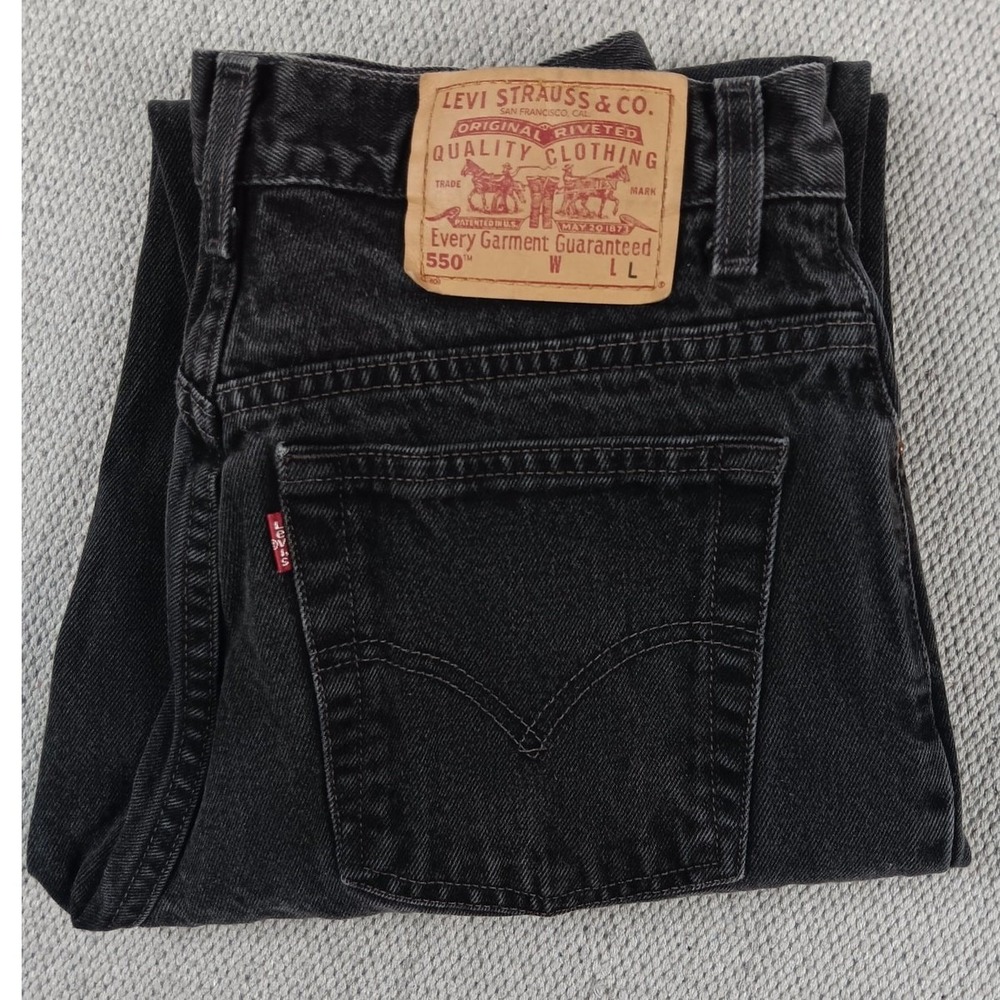 Levi's 550 Vintage Jeans Womens 10 27X31 Black Relaxed Fit Tapered Leg 1999 5551